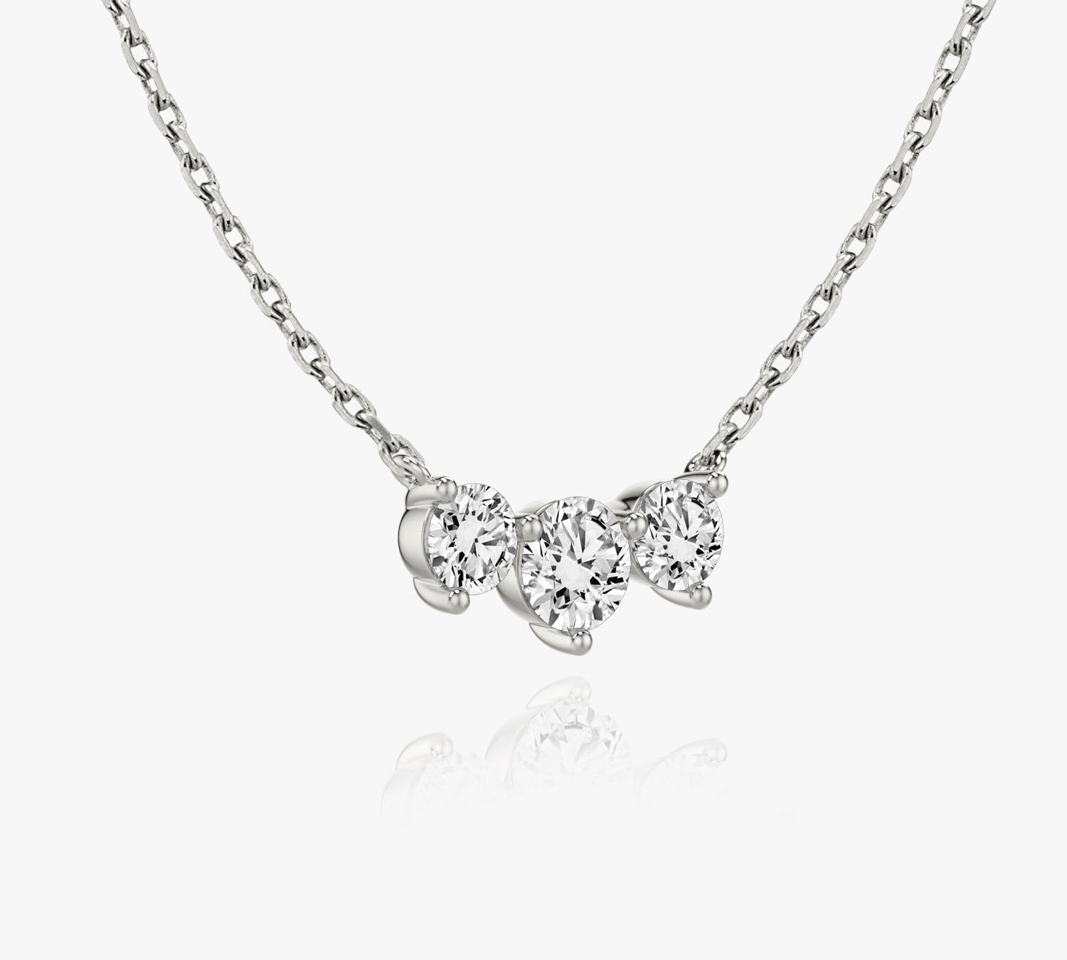 1.0 TCW Round  Lab Grown Diamond Necklace
