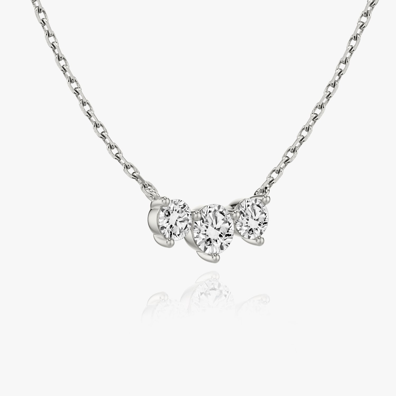 1.0 TCW Round  Lab Grown Diamond Necklace