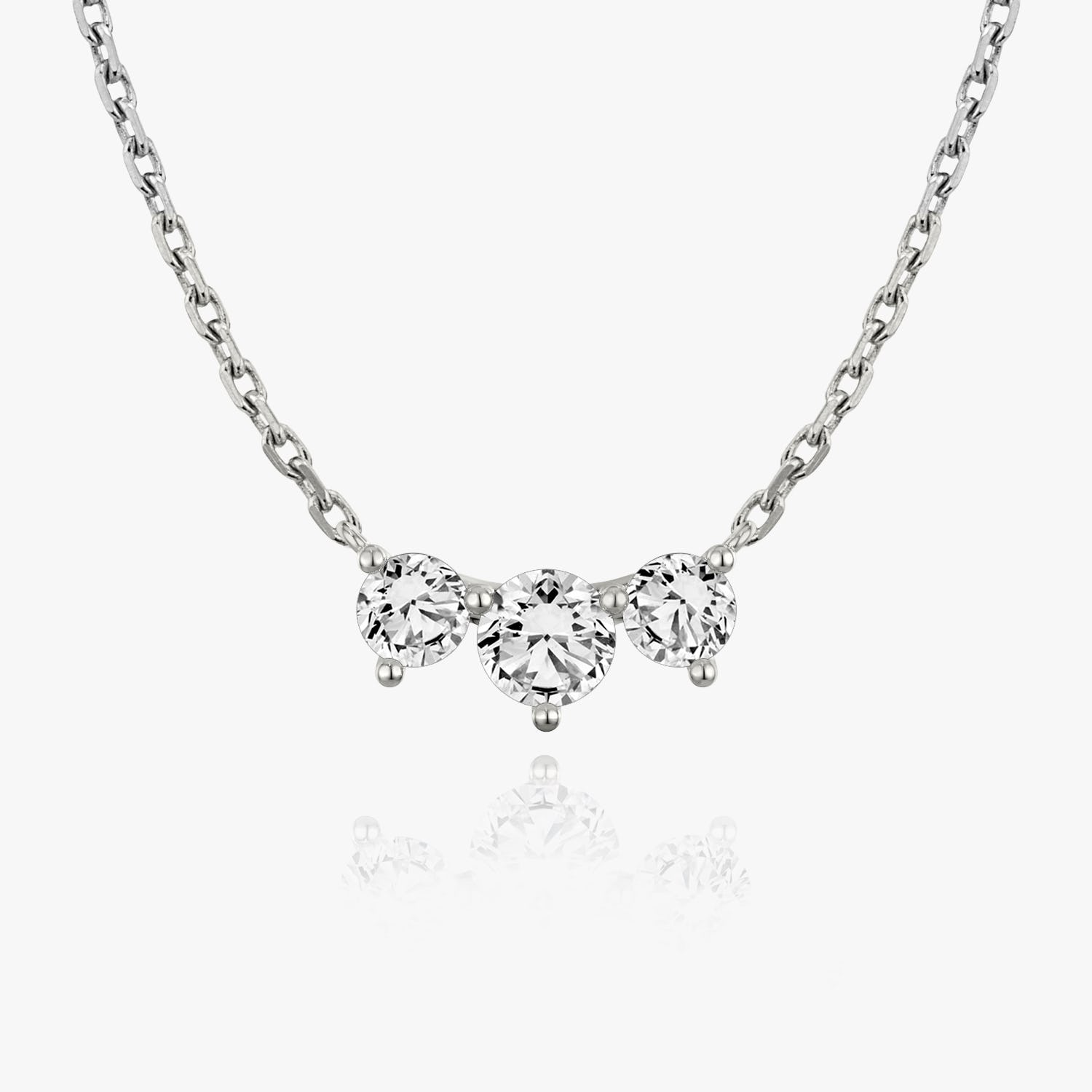 1.0 TCW Round  Lab Grown Diamond Necklace