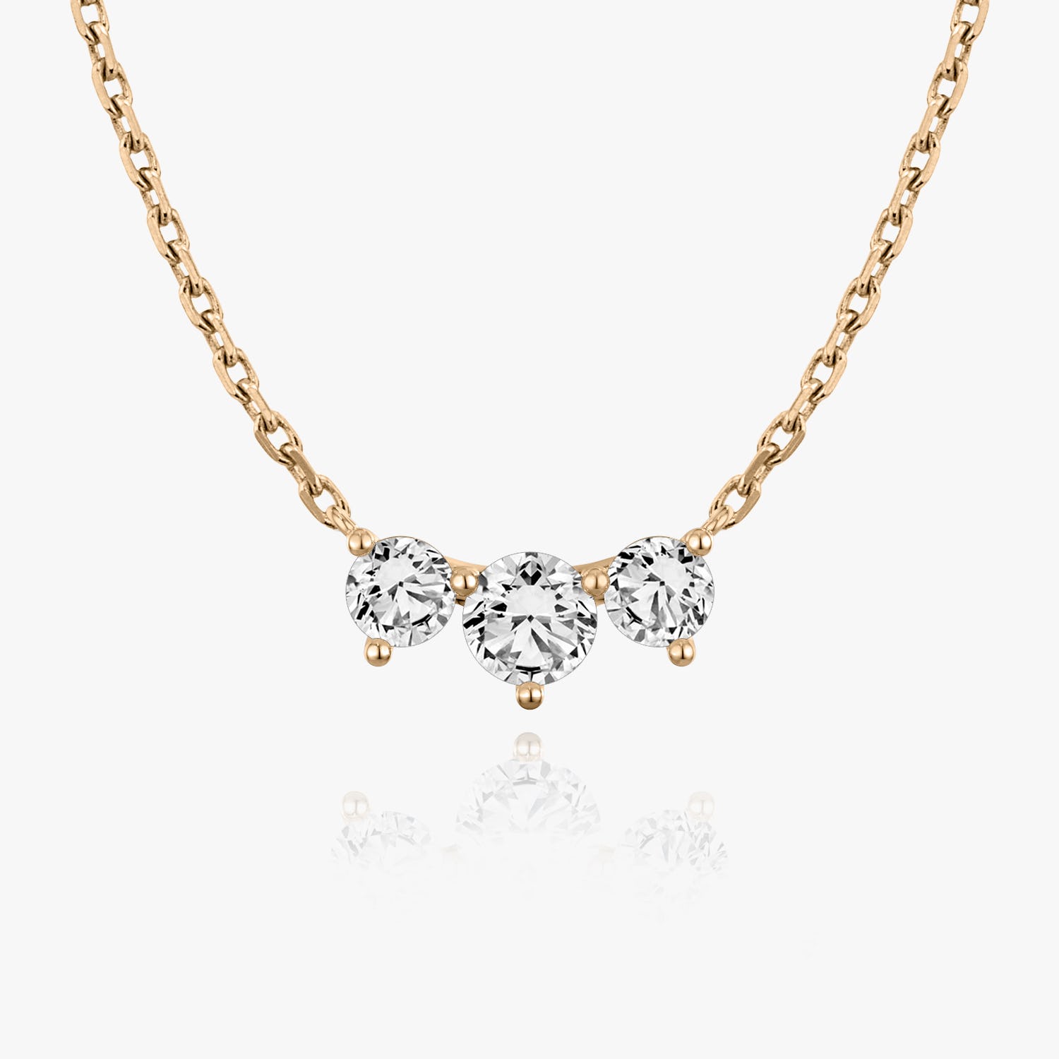 1.0 TCW Round  Lab Grown Diamond Necklace