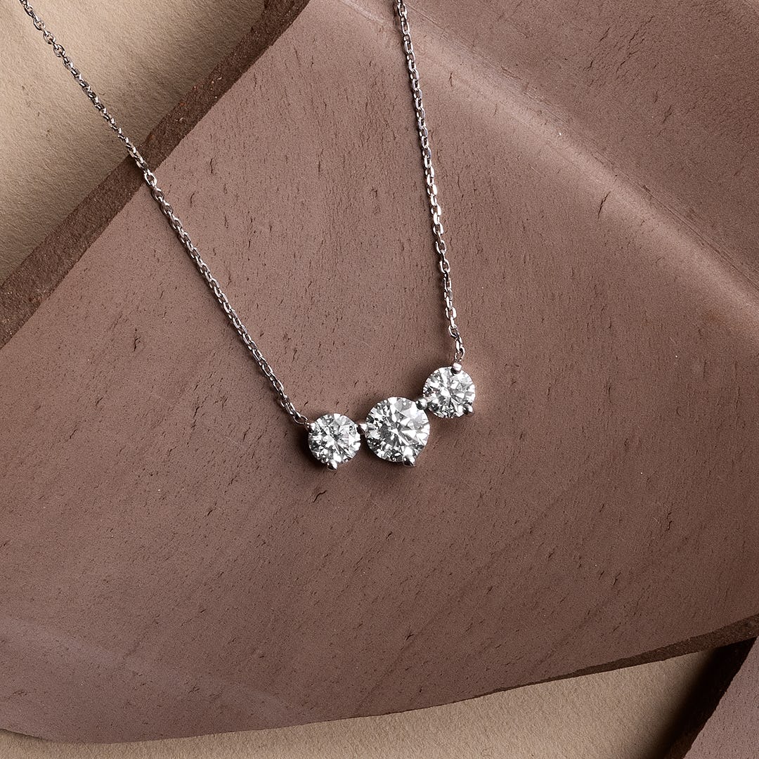 2.0 TC Round  Lab Grown Diamond Necklace