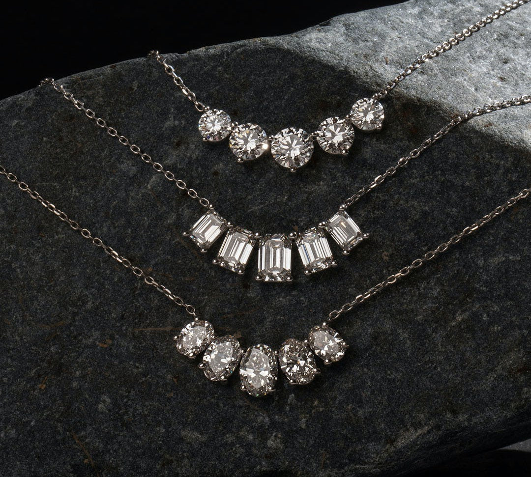 3.50 TCW Round  Lab Grown Diamond Necklace