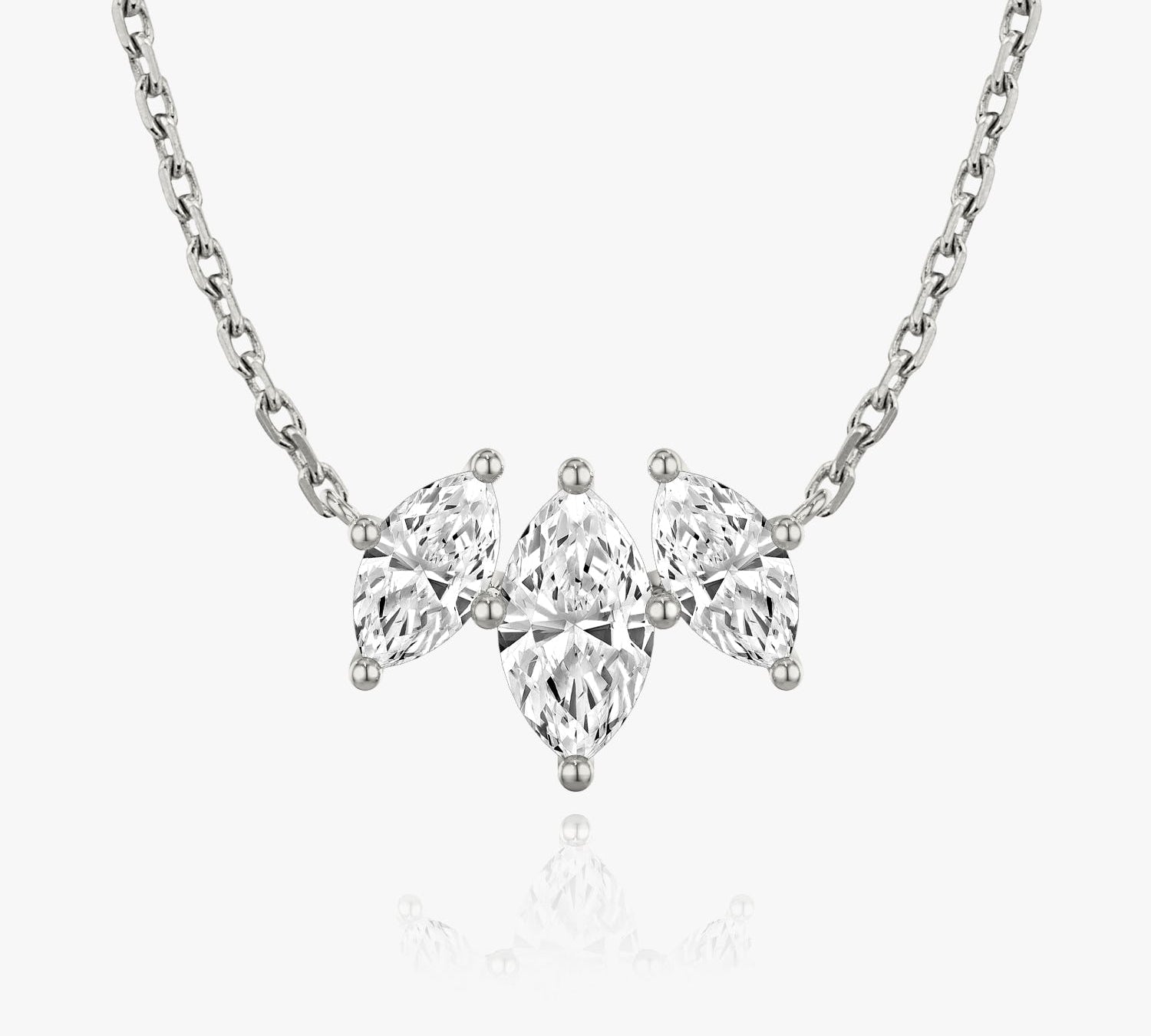 1.0 TCW Marquise  Lab Grown Diamond Necklace