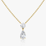 1.50 TCW Pear & Round  Lab Grown Diamond Necklace