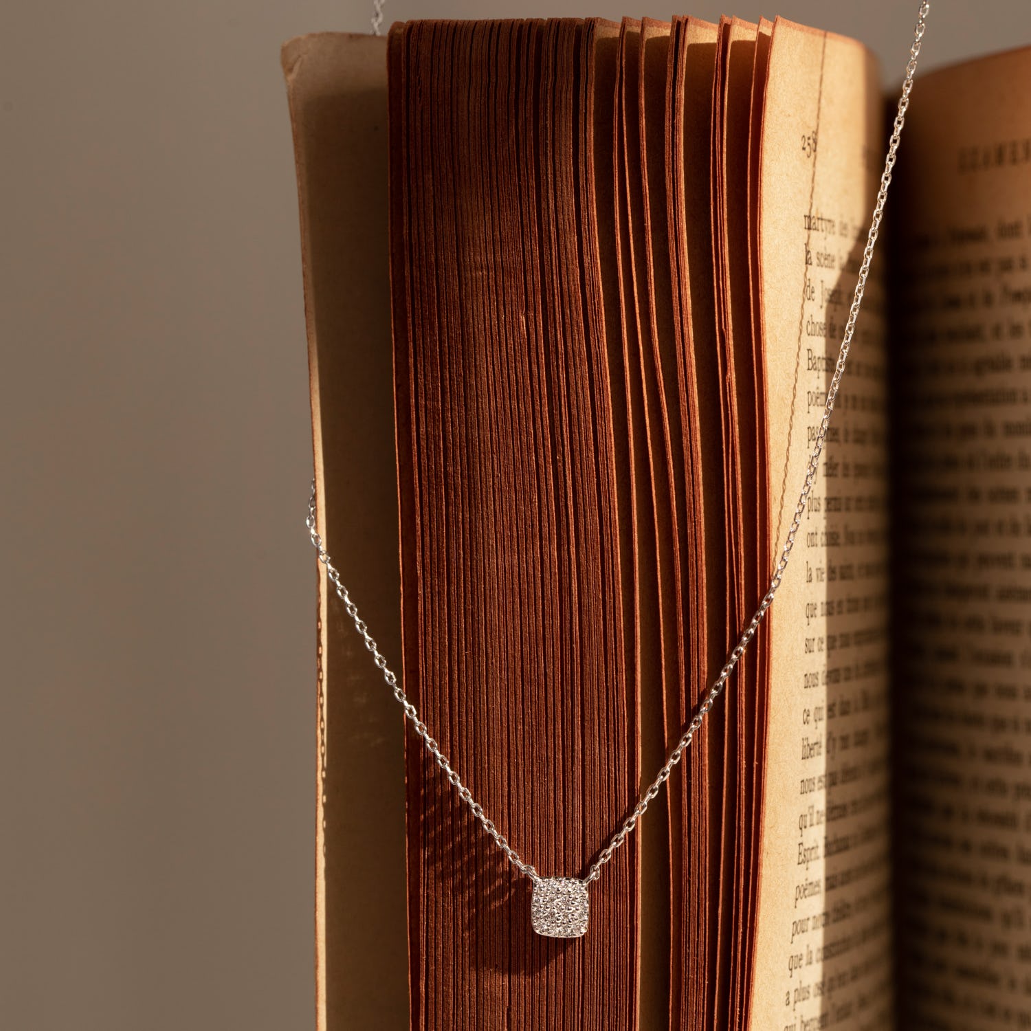 0.10 TCW Round  Lab Grown Diamond Necklace