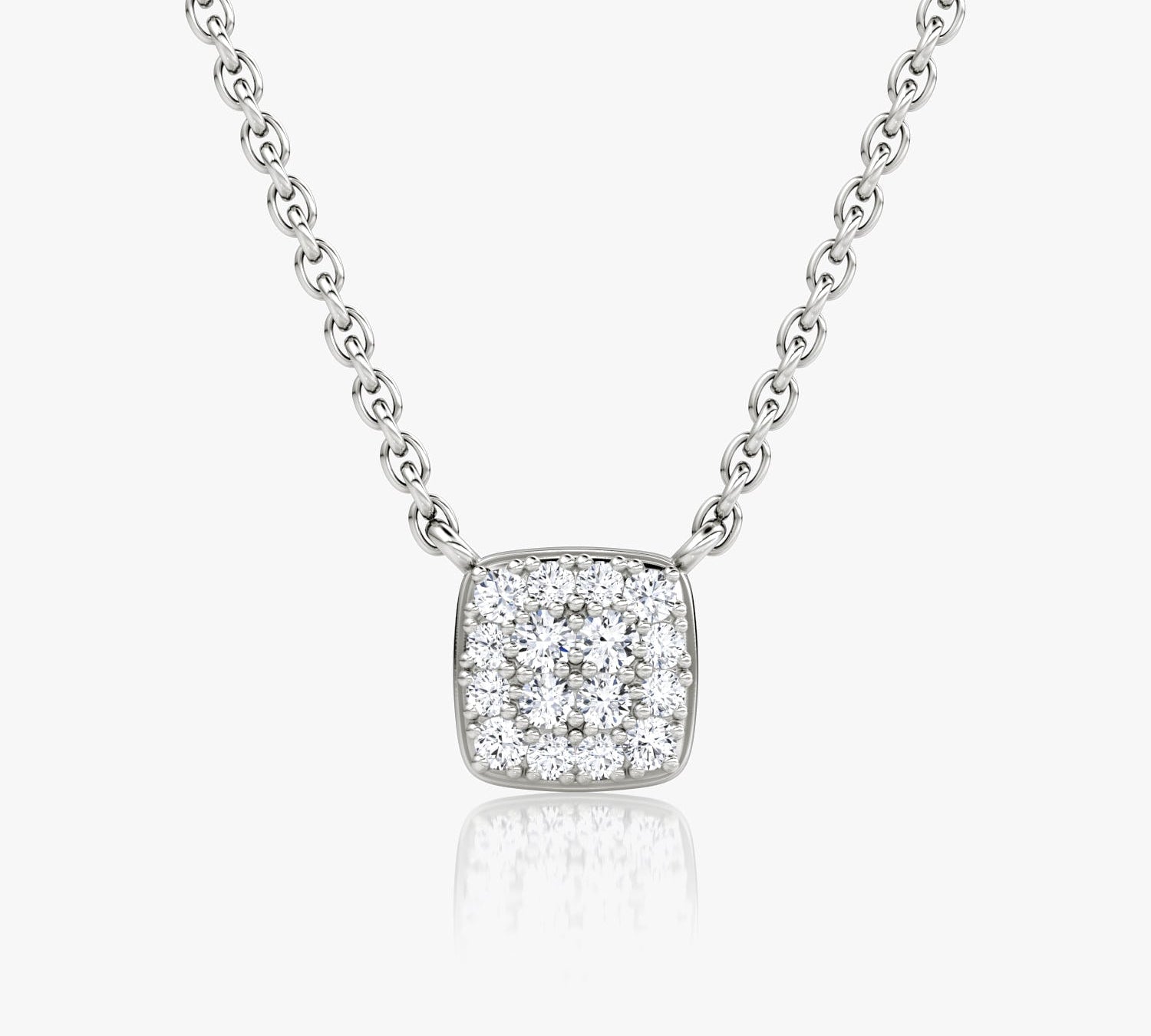 0.10 TCW Round  Lab Grown Diamond Necklace