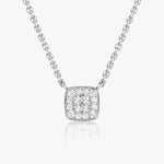 0.10 TCW Round  Lab Grown Diamond Necklace