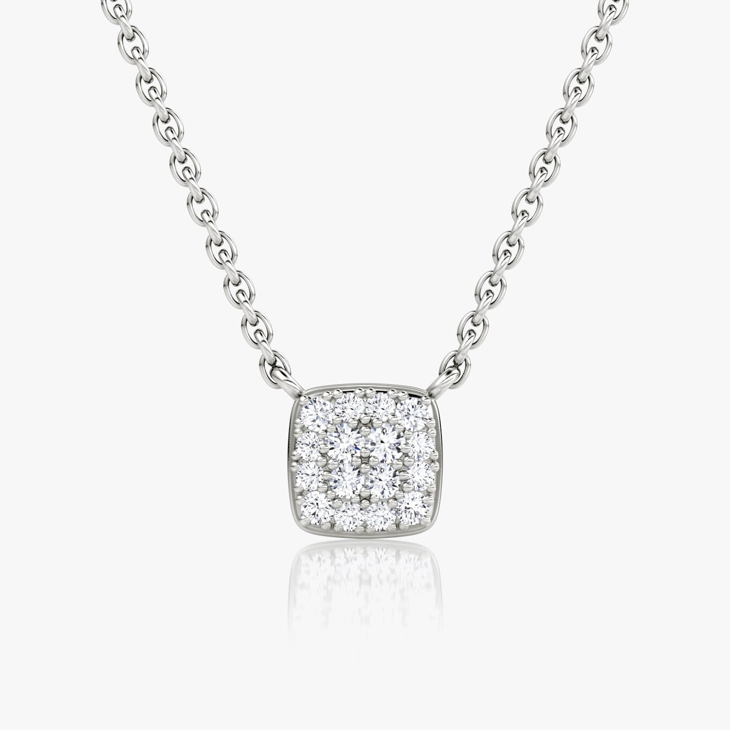 0.10 TCW Round  Lab Grown Diamond Necklace