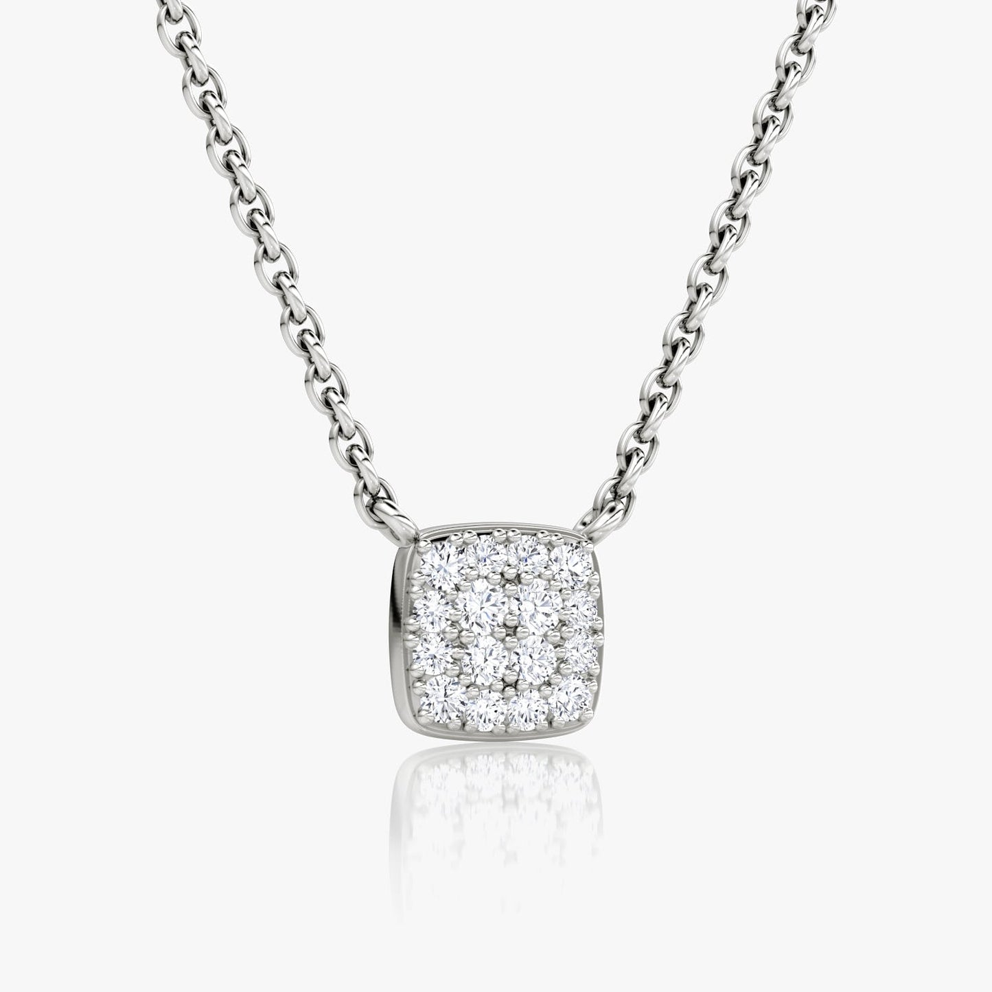 0.10 TCW Round  Lab Grown Diamond Necklace