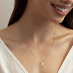 0.10 TCW Round  Lab Grown Diamond Necklace