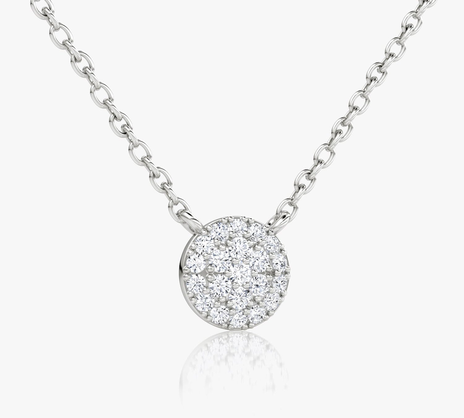 0.12 TCW Round  Lab Grown Diamond Necklace