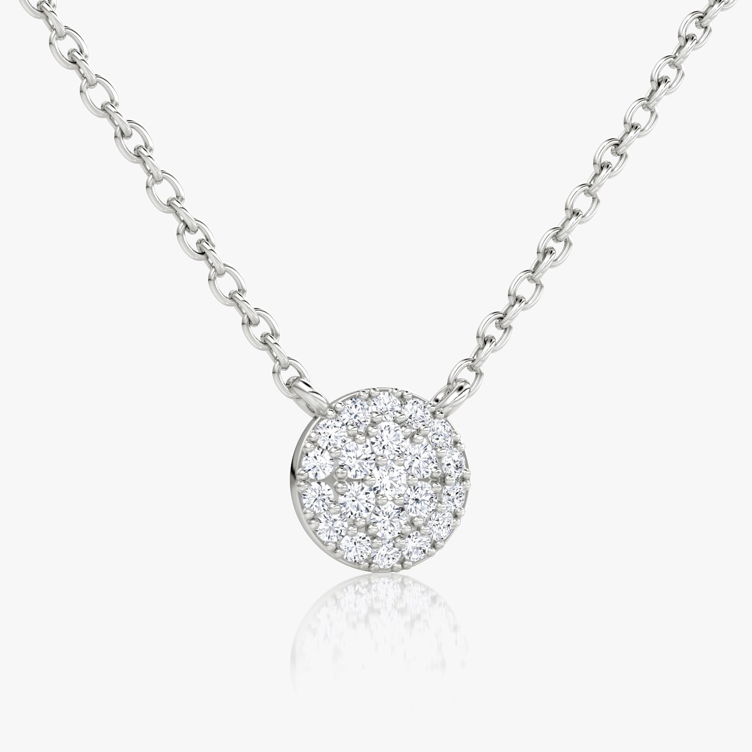 0.12 TCW Round  Lab Grown Diamond Necklace