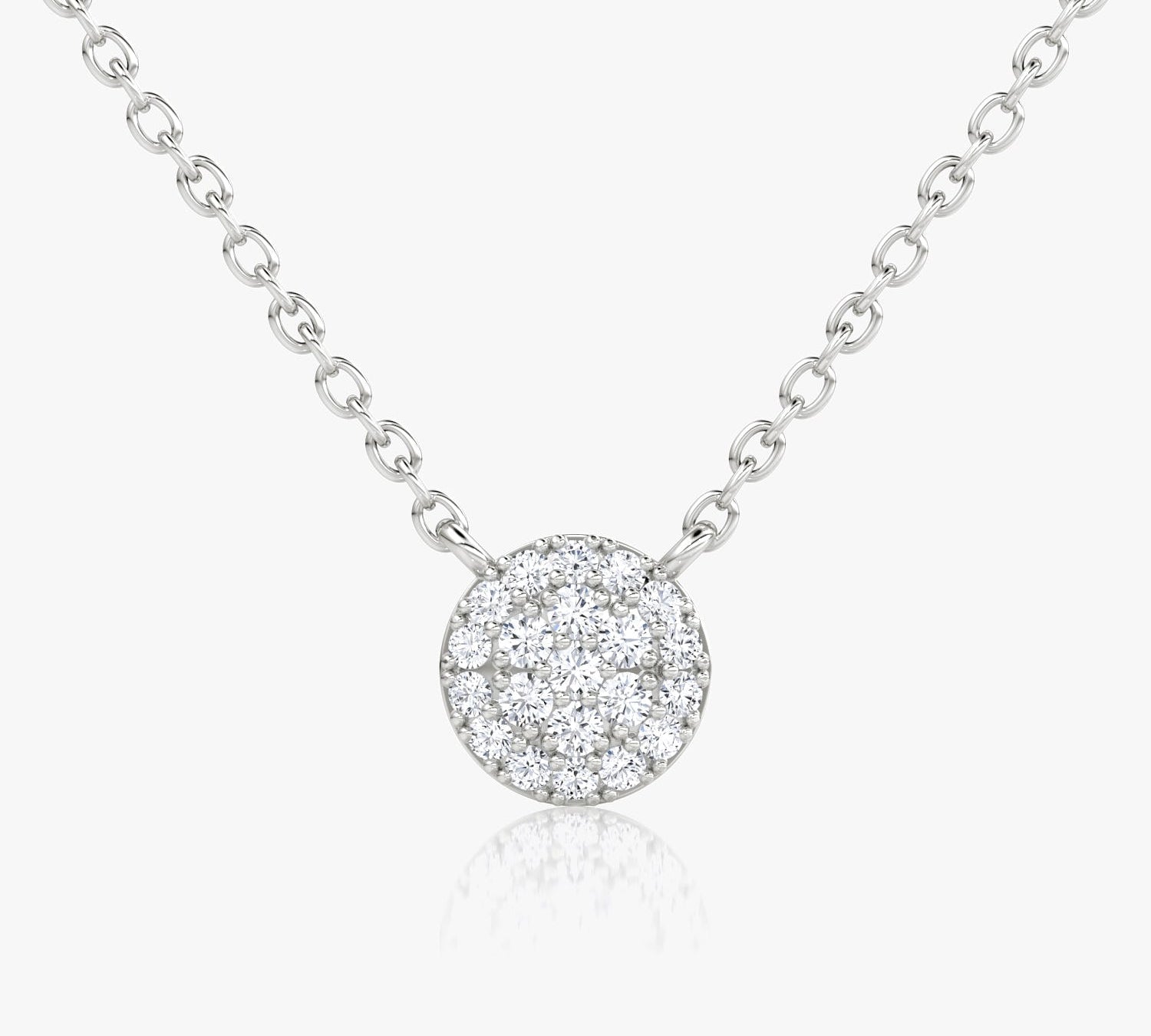0.12 TCW Round  Lab Grown Diamond Necklace