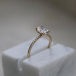 Oval Cut Pave Lab Grown Diamond Engagement Ring