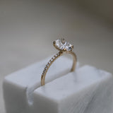 Oval Cut Pave Lab Grown Diamond Engagement Ring