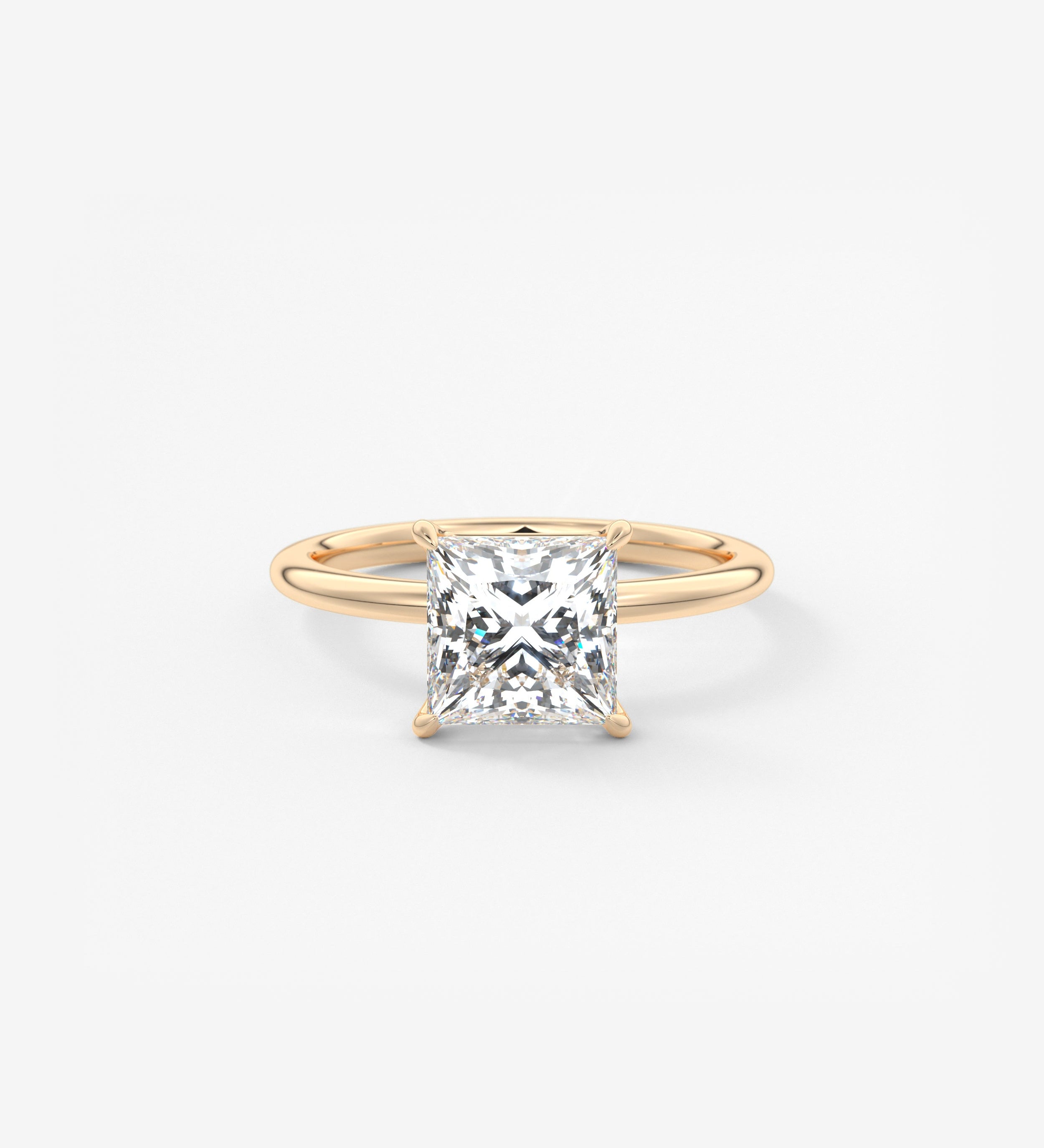 Princess Solitaire Lab Grown Diamond Engagement Ring