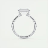 2 CT Emerald Half Bezel CVD F/VS1 Diamond Engagement Ring 8