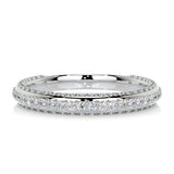 0.75 CT Round Triple Row CVD EF/VVS Diamond Wedding Band 6
