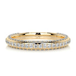 0.75 CT Round Triple Row CVD EF/VVS Diamond Wedding Band 7
