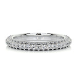 0.75 CT Round Half Eternity CVD EF/VVS Diamond Wedding Band 1