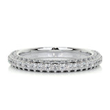 0.75 CT Round Half Eternity CVD EF/VVS Diamond Wedding Band 1