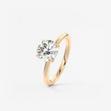 Round Solitaire Lab Grown Diamond Engagement Ring