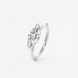 Marquise East West Half Bezel Lab Grown Diamond Engagement Ring
