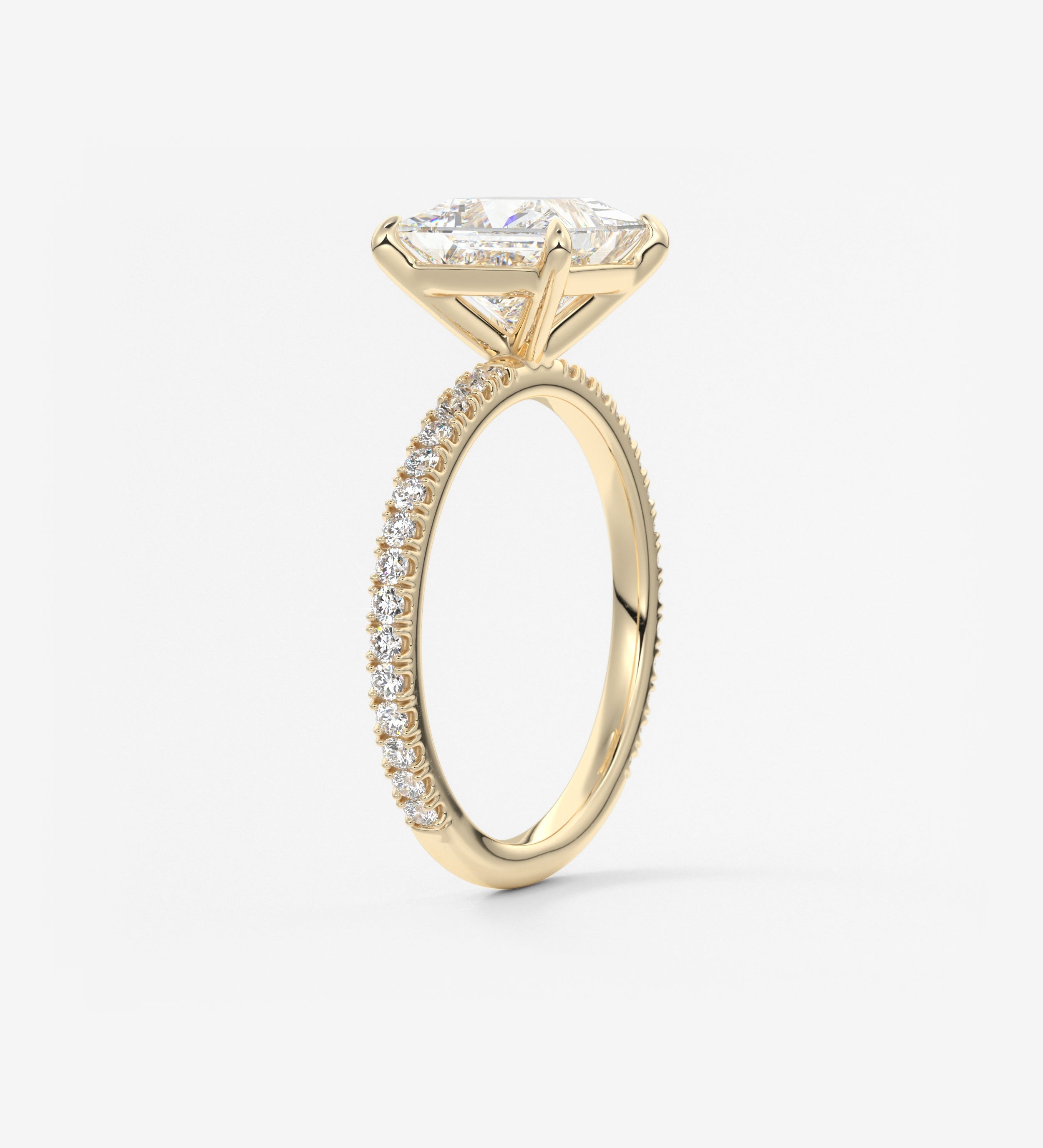 Princess Pave Lab Grown Diamond Engagement Ring