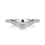 0.3 CT Round Curved CVD EF/VVS Diamond Wedding Band 1