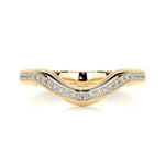 0.3 CT Round Curved CVD EF/VVS Diamond Wedding Band 6