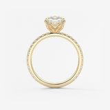 Cushion Pave Lab Grown Diamond Engagement Ring