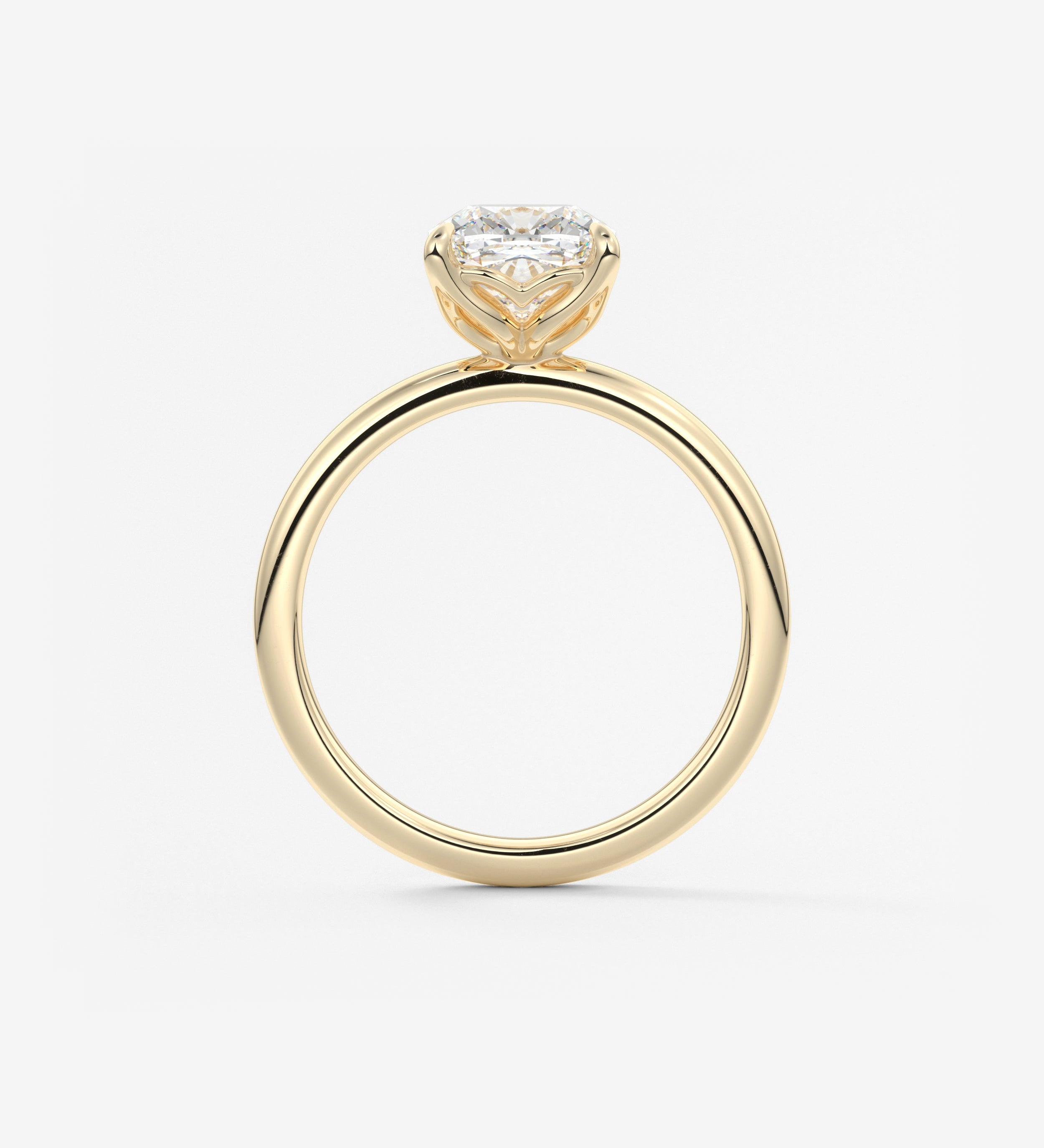 Cushion Solitaire Lab Grown Diamond Engagement Ring