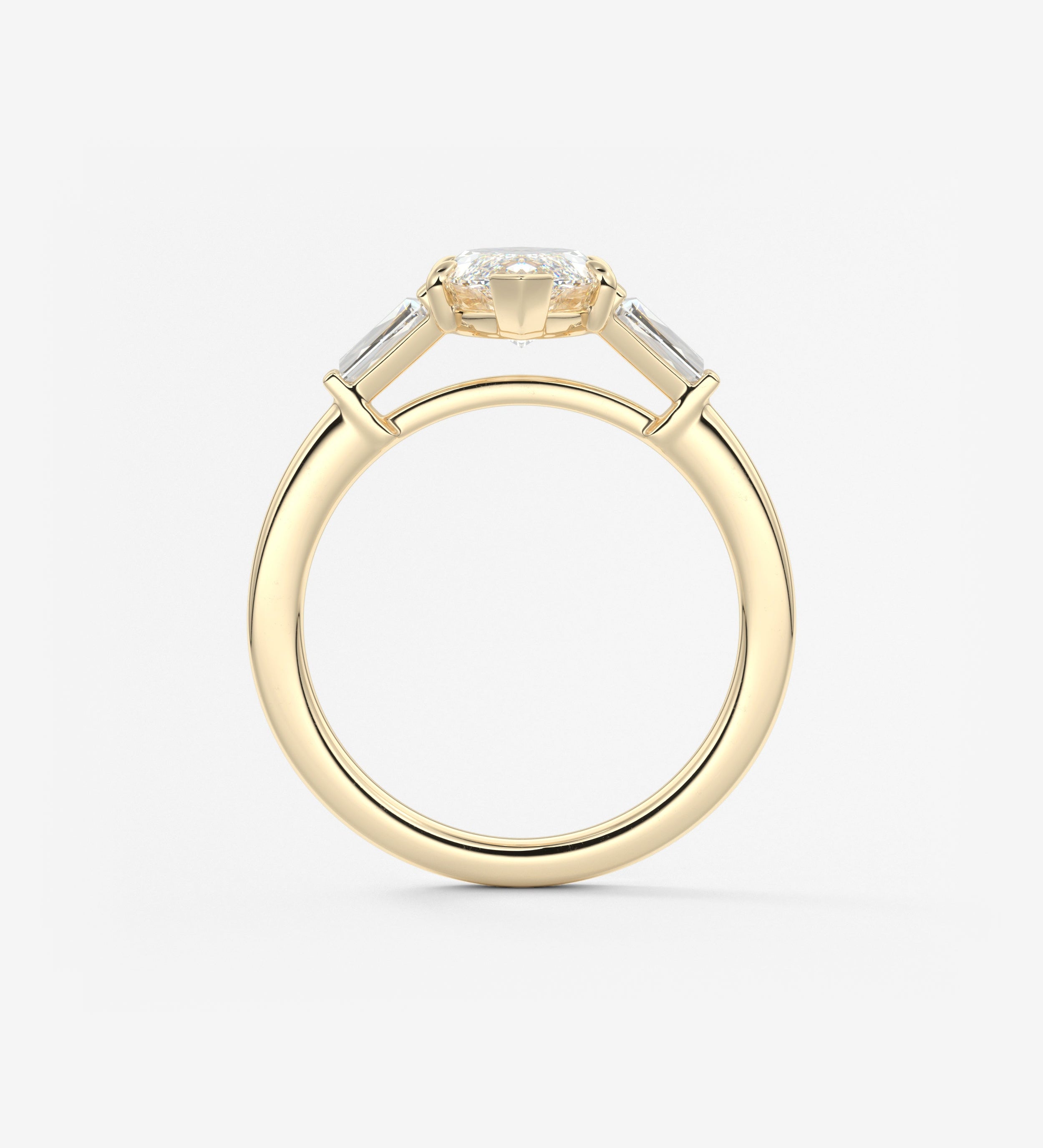 Marquise Three Stone Lab Grown Diamond Engagement Ring
