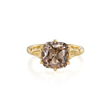 3 CT Old Mine Cushion Champagne Cut Lab Grown Diamond Engagement Ring