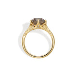 3 CT Old Mine Cushion Champagne Cut Lab Grown Diamond Engagement Ring