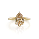 4 CT Pear Champagne Cut Lab Grown Diamond Engagement Ring