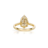 4 CT Pear Champagne Cut Lab Grown Diamond Engagement Ring