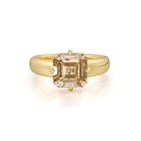 2 CT Champagne Asscher Cut Lab Grown Diamond Ring