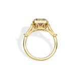 3 CT Champagne Asscher Cut Lab Grown Diamond Ring