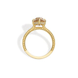 3 CT Champagne Old Mine Marquise Lab Grown Diamond Ring