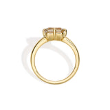 2 CT Champagne Asscher Cut Lab Grown Diamond Ring