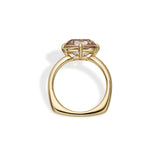 4.01 Champagne Old Mine Cushion Lab Grown Diamond Ring