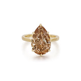 4 CT Pear Champagne Lab Grown Diamond Engagement Ring