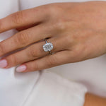4.55 CT Cushion Cut Solitaire Moissanite Engagement Ring 4