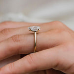 2.35 CT Pear Solitaire Moissanite Engagement Ring 4