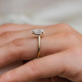 2.35 CT Pear Solitaire Moissanite Engagement Ring 4