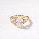 2 CT Nature Inspired Oval Lab Grown Diamond Engagement Ring