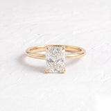 2 CT Hidden Halo Radiant Lab Grown Diamond Engagement Ring