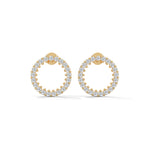 1.2 TCW Round Cut Moissanite Huggies Earrings