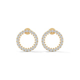 1.2 TCW Round Cut Moissanite Huggies Earrings